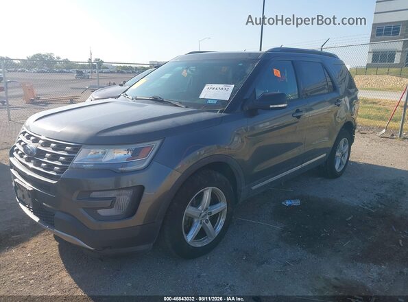 1FM5K8D82HGD46760 2017 FORD EXPLORER Gray წინა მარცხენა ხედი სამი მეოთხედიდან