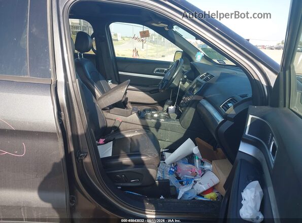 1FM5K8D82HGD46760 2017 FORD EXPLORER Gray წინა სალონის ხედი