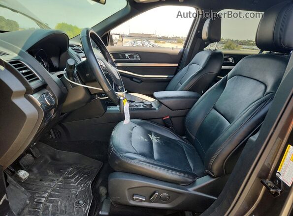 1FM5K8D82JGA45542 2018 FORD EXPLORER Gray Вид салону спереду