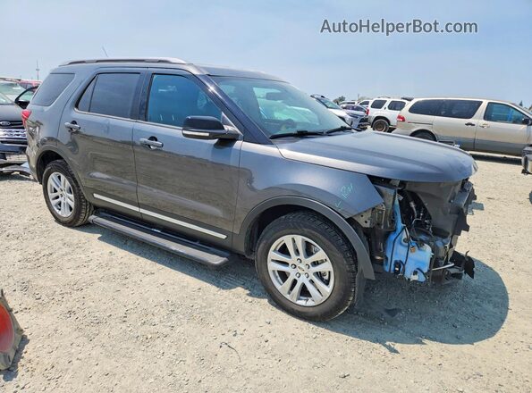 1FM5K8D82JGA45542 2018 FORD EXPLORER Gray Передня права чверть