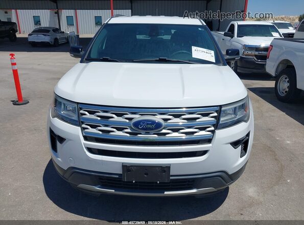 1FM5K8D82JGC45594 2018 FORD EXPLORER White Вид щитка приладів