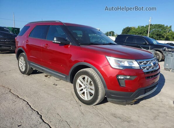 1FM5K8D82JGC70978 2018 FORD EXPLORER Красный Передняя правая четверть