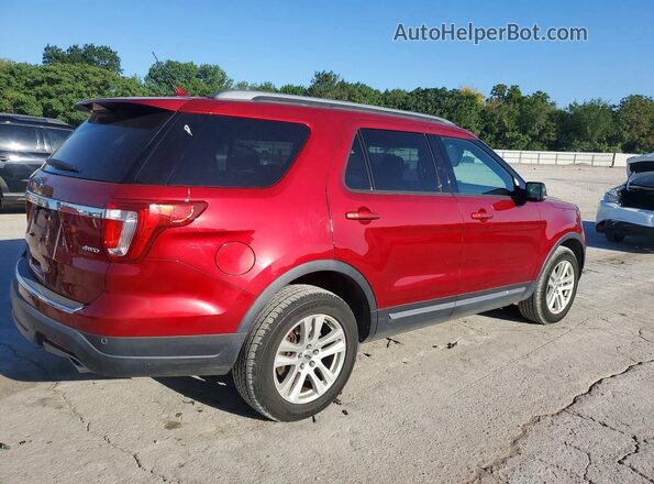 1FM5K8D82JGC70978 2018 FORD EXPLORER Красный Задняя правая четверть