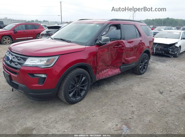 1FM5K8D82KGB52172 2019 FORD EXPLORER Red Vista tres cuartos delantera izquierda