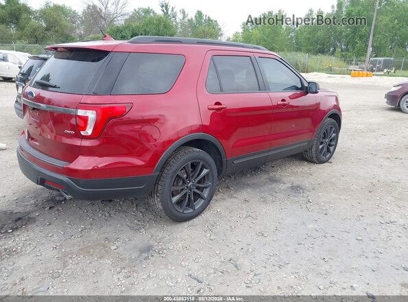 1FM5K8D82KGB52172 2019 FORD EXPLORER Red Trasero derecho