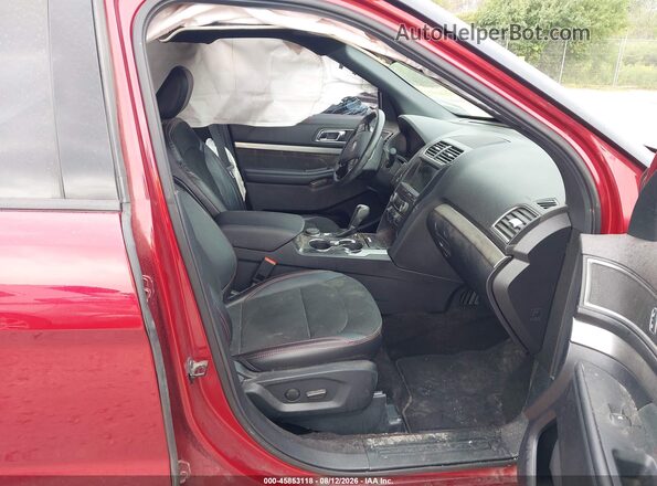 1FM5K8D82KGB52172 2019 FORD EXPLORER Red Vista interior delantera
