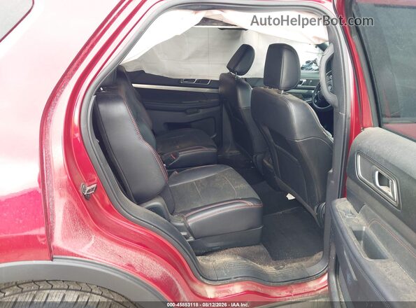 1FM5K8D82KGB52172 2019 FORD EXPLORER Red Vista de la etiqueta del VIN