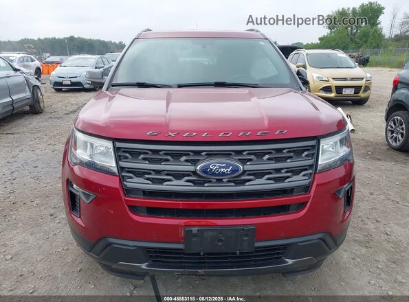 1FM5K8D82KGB52172 2019 FORD EXPLORER Red Vista interior trasera