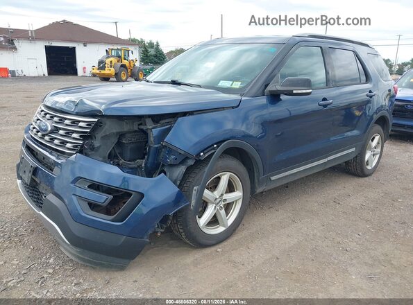 1FM5K8D83GGC56208 2016 FORD EXPLORER Blue Передня ліва чверть