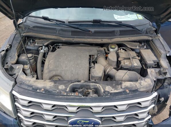 1FM5K8D83GGC56208 2016 FORD EXPLORER Blue Вид ззаду