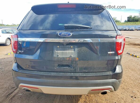 1FM5K8D83GGD24880 2016 FORD EXPLORER Black უკანა ხედი