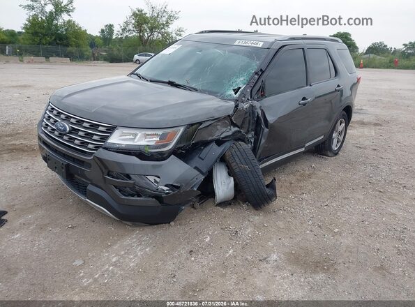 1FM5K8D83HGD81338 2017 FORD EXPLORER Gray წინა მარცხენა ხედი სამი მეოთხედიდან