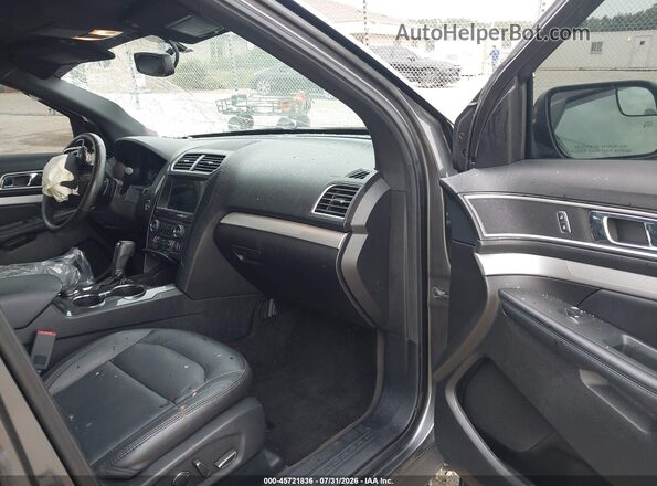1FM5K8D83HGD81338 2017 FORD EXPLORER Gray წინა სალონის ხედი