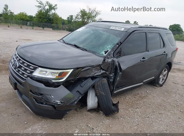 1FM5K8D83HGD81338 2017 FORD EXPLORER Gray წინა ხედი