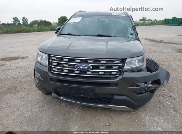 1FM5K8D83HGD81338 2017 FORD EXPLORER Gray ხელსაწყოთა პანელის ხედი