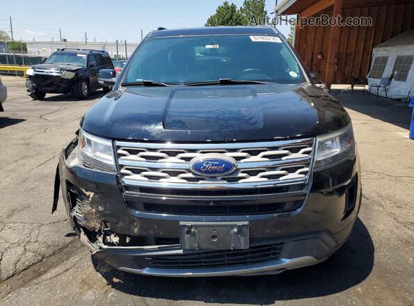 1FM5K8D83JGA80140 2018 FORD EXPLORER Black Widok z przodu