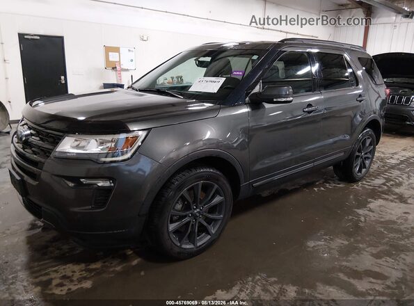 1FM5K8D83JGC32448 2018 FORD EXPLORER Gray Przód lewy