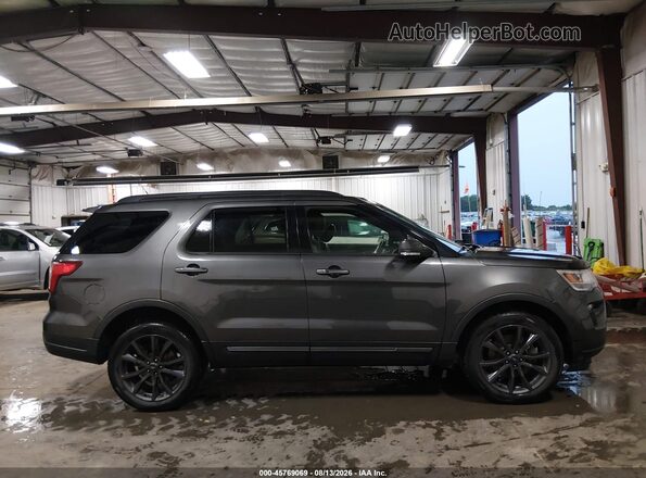 1FM5K8D83JGC32448 2018 FORD EXPLORER Gray Widok wnętrza z tyłu