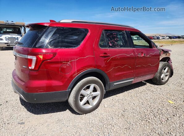 1FM5K8D84GGA87610 2016 FORD EXPLORER Red Trasero derecho