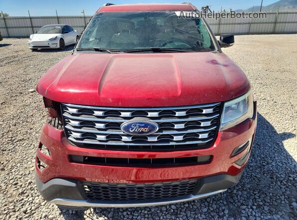 1FM5K8D84GGA87610 2016 FORD EXPLORER Red Vista frontal