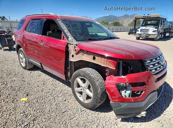 1FM5K8D84GGA87610 2016 FORD EXPLORER Red Delantero derecho