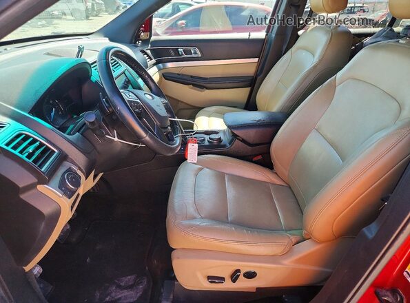 1FM5K8D84GGA87610 2016 FORD EXPLORER Red Vista interior delantera