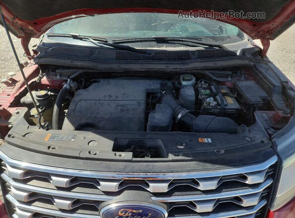 1FM5K8D84GGA87610 2016 FORD EXPLORER Red Vista interior trasera