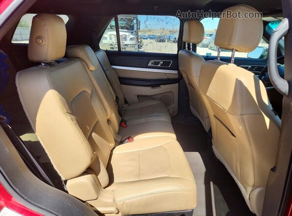 1FM5K8D84GGA87610 2016 FORD EXPLORER Red Vista de los asientos traseros