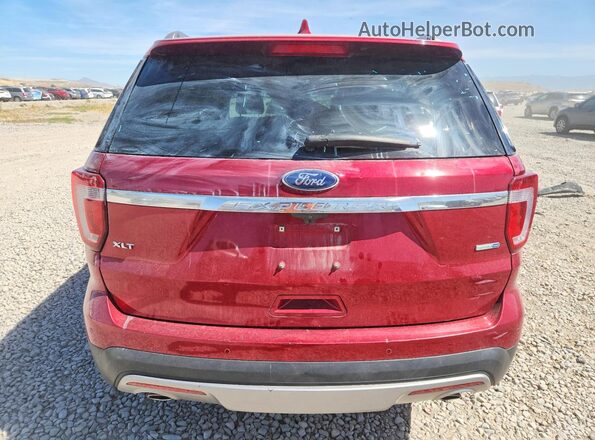 1FM5K8D84GGA87610 2016 FORD EXPLORER Red Vista trasera