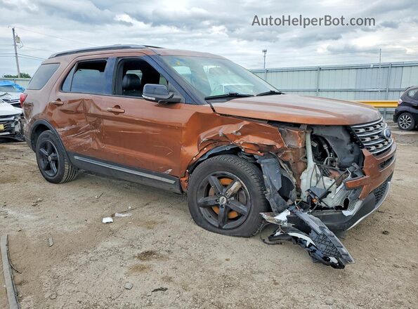 1FM5K8D84HGA48453 2017 FORD EXPLORER Orange Front right