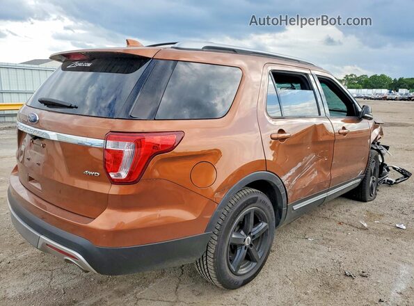 1FM5K8D84HGA48453 2017 FORD EXPLORER Orange Rear right