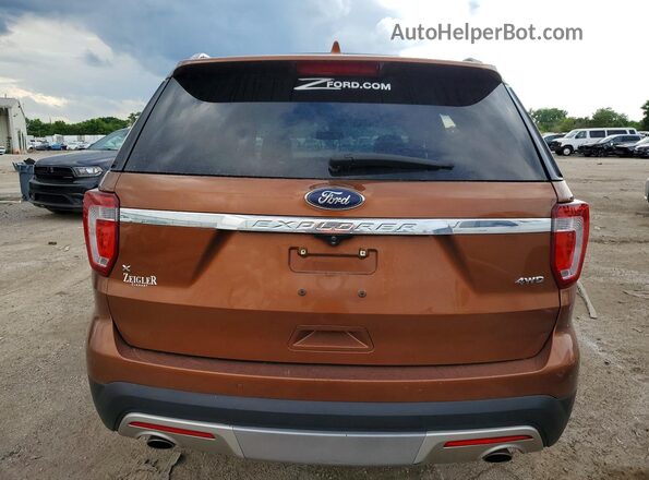 1FM5K8D84HGA48453 2017 FORD EXPLORER Orange Rear view