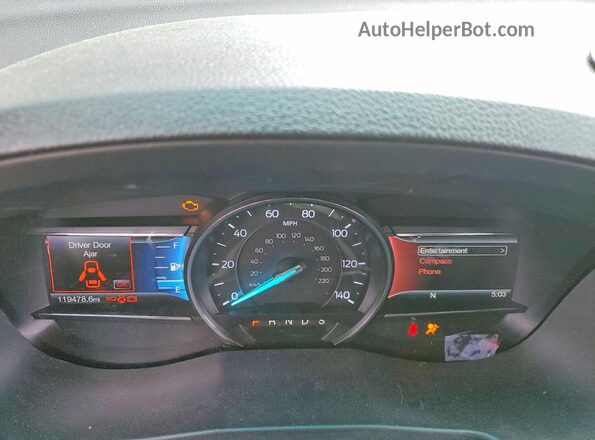 1FM5K8D84HGA48453 2017 FORD EXPLORER Orange Instrument cluster view