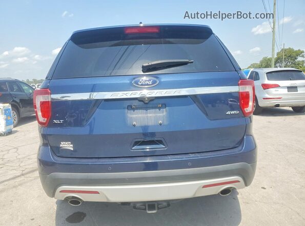 1FM5K8D84HGD34836 2017 FORD EXPLORER Синий Вид сзади
