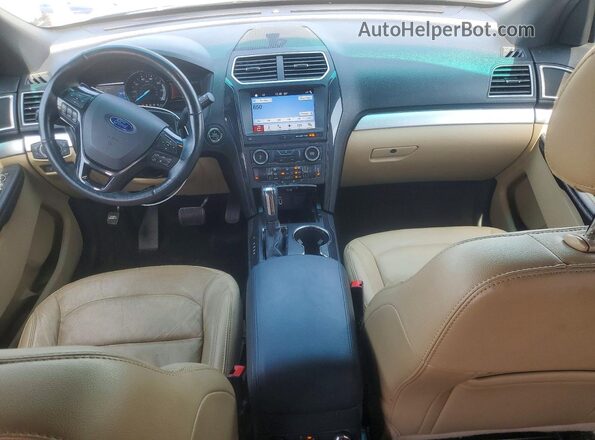 1FM5K8D84HGD34836 2017 FORD EXPLORER Синий Вид панели приборов