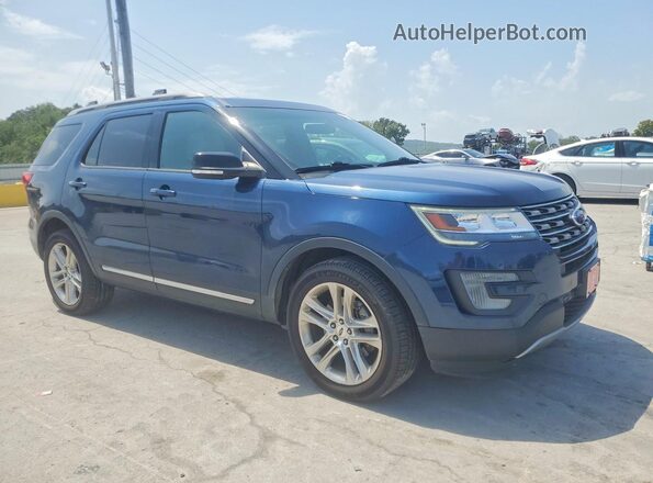1FM5K8D84HGD34836 2017 FORD EXPLORER Синий Передняя правая четверть
