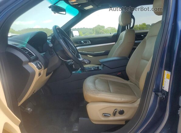 1FM5K8D84HGD34836 2017 FORD EXPLORER Синий Вид салона спереди