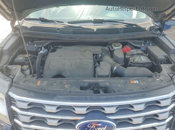 1FM5K8D84HGD34836 2017 FORD EXPLORER Синий Вид задней части салона