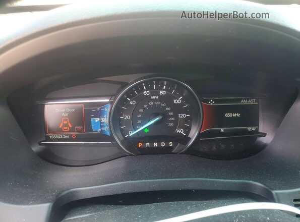 1FM5K8D84HGD34836 2017 FORD EXPLORER Синий Вид щитка приборов