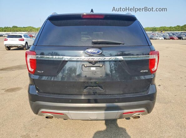 1FM5K8D84HGE17375 2017 FORD EXPLORER Black Widok z tyłu