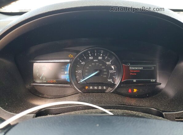 1FM5K8D84HGE17375 2017 FORD EXPLORER Black Widok zestawu wskaźników