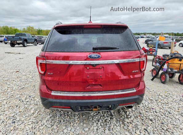1FM5K8D84JGC26058 2018 FORD EXPLORER Red Vista trasera
