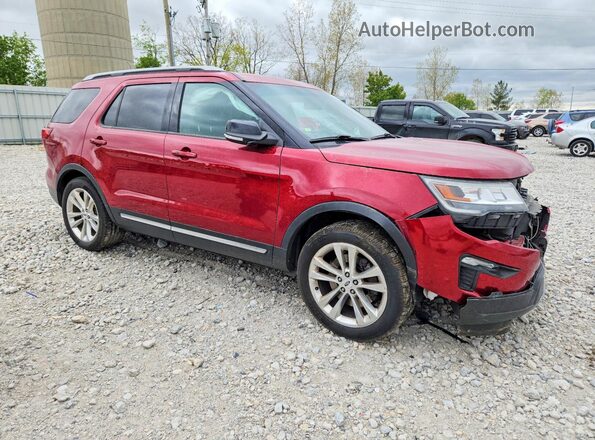 1FM5K8D84JGC26058 2018 FORD EXPLORER Red Delantero derecho
