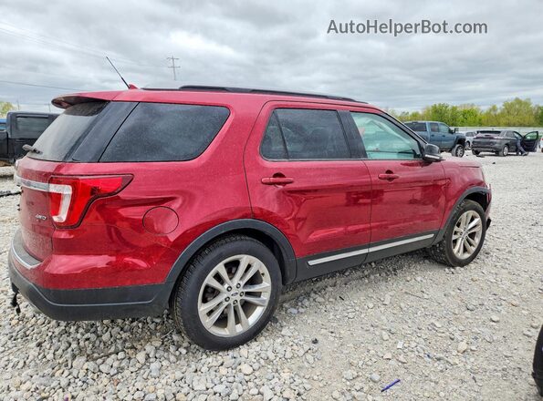 1FM5K8D84JGC26058 2018 FORD EXPLORER Red Trasero derecho