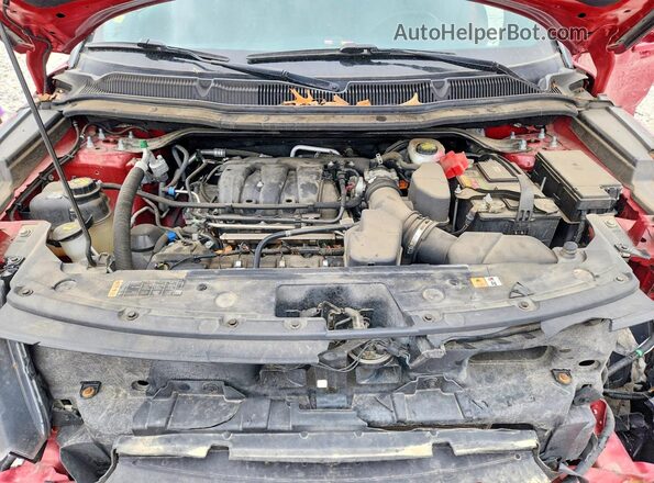 1FM5K8D84JGC26058 2018 FORD EXPLORER Red Vista del compartimento del motor
