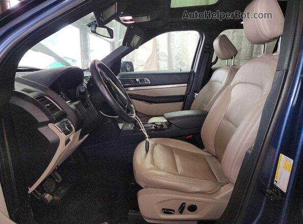 1FM5K8D84JGC66768 2018 FORD EXPLORER Blue წინა სალონის ხედი
