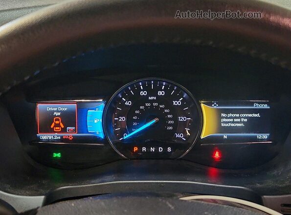 1FM5K8D84JGC66768 2018 FORD EXPLORER Blue ხელსაწყოთა პანელის ხედი