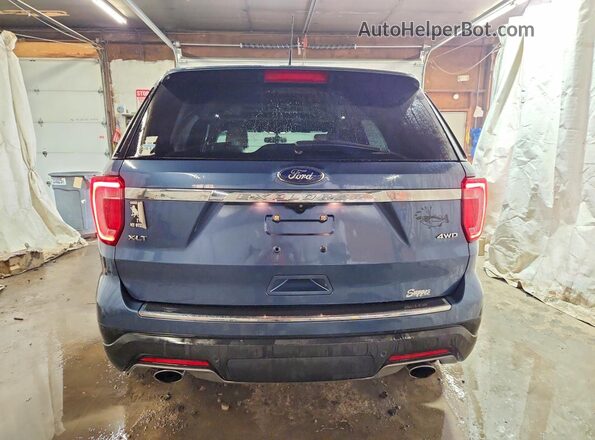 1FM5K8D84JGC66768 2018 FORD EXPLORER Blue უკანა ხედი
