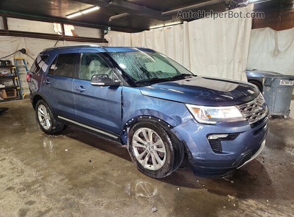 1FM5K8D84JGC66768 2018 FORD EXPLORER Blue წინა მარჯვენა