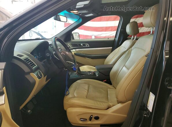 1FM5K8D85GGA30266 2016 FORD EXPLORER Black წინა სალონის ხედი